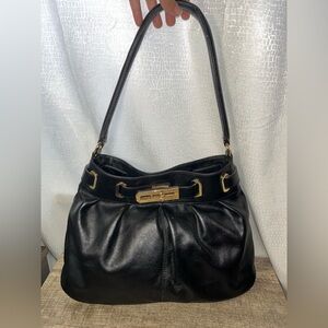 ANTONIO MELANI Black Leather Shoulder Bag